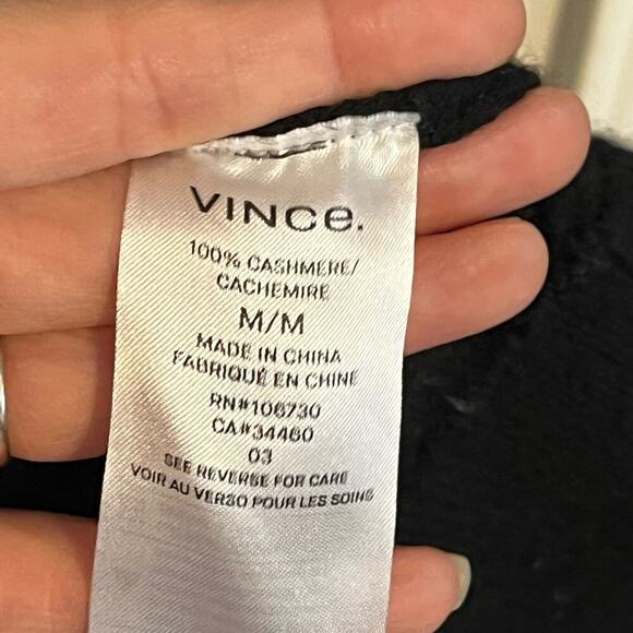 Vince Cashmere Oversized Open Front Cardigan Minimalist Lagenlook Black Small - Picture 8 of 11